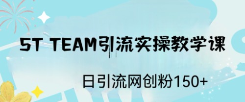 ST TEAM引流实操课，日引流网创粉100+_111创业网-互联网轻创第一站