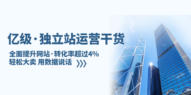 亿级·独立站运营干货：全面提升网站·转化率超过4%，轻松大卖 用数据说话_111创业网-互联网轻创第一站
