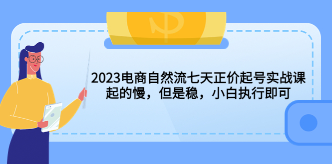 2023电商自然流七天正价起号实战课：起的慢，但是稳，小白执行即可！_111创业网-互联网轻创第一站