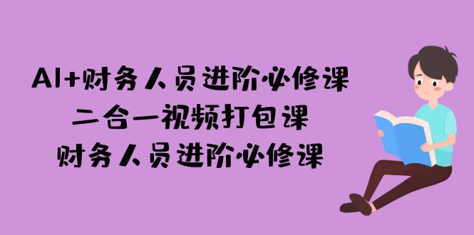 AI + 财务人员进阶必修课二合一视频打包课，财务人员进阶必修课_111创业网-互联网轻创第一站