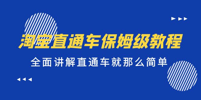 淘宝直通车保姆级教程，全面讲解直通车就那么简单！_111创业网-互联网轻创第一站