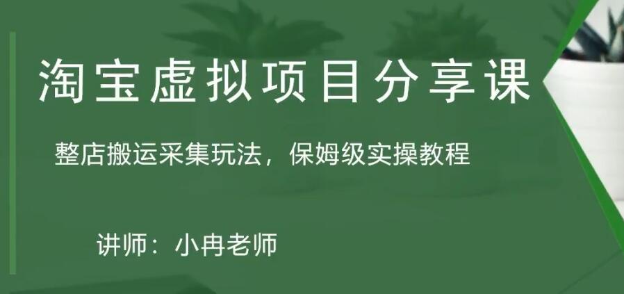 淘宝虚拟整店搬运采集玩法分享课：整店搬运采集玩法，保姆级实操教程_111创业网-互联网轻创第一站