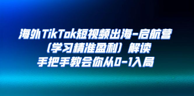 海外TikTok短视频出海-启航营（学习精准盈利）解读，手把手教会你从0-1入局_111创业网-互联网轻创第一站