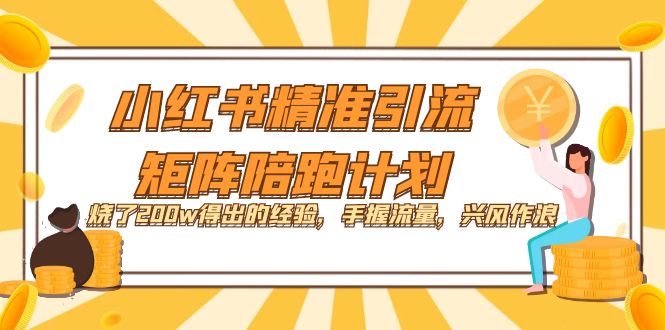 小红书精准引流·矩阵陪跑计划：烧了200w得出的经验，手握流量，兴风作浪！_111创业网-互联网轻创第一站