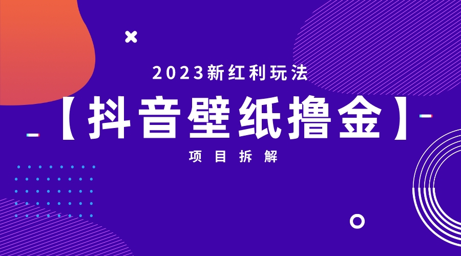 2023新红利玩法：抖音壁纸撸金项目_111创业网-互联网轻创第一站