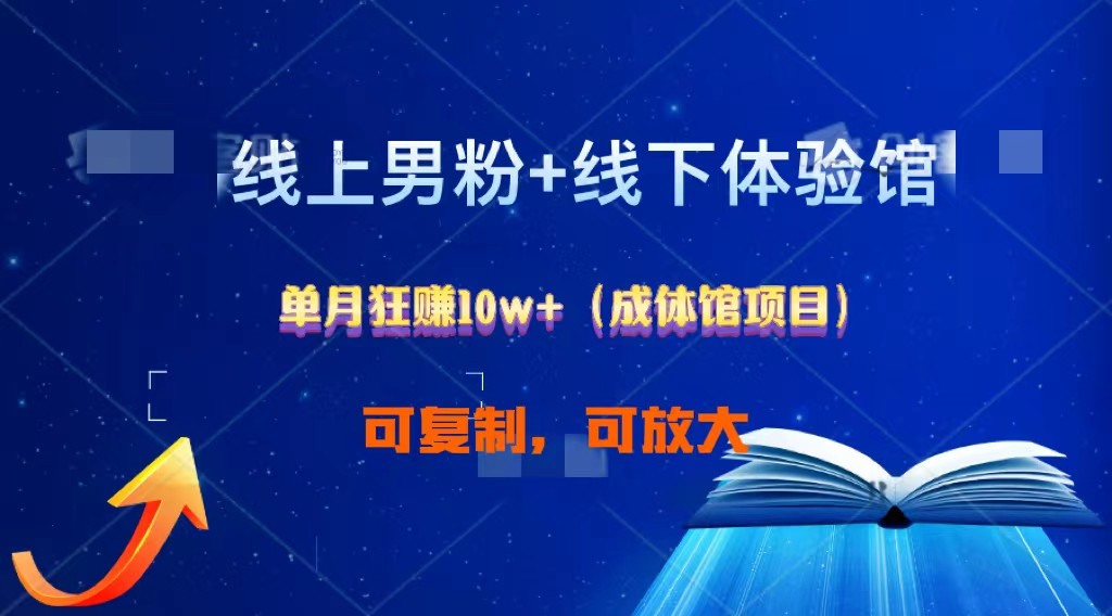 线上男粉+线下成体馆：单月狂赚10W+1.0_111创业网-互联网轻创第一站