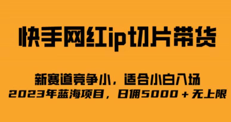 快手网红ip切片新赛道，竞争小事，适合小白 2023蓝海项目_111创业网-互联网轻创第一站