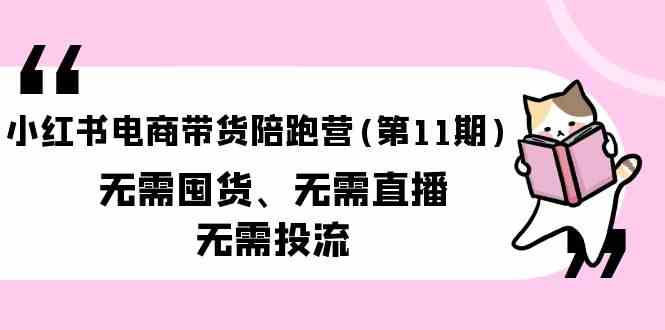 小红书电商带货陪跑营(第11期)无需囤货、无需直播、无需投流_111创业网-互联网轻创第一站