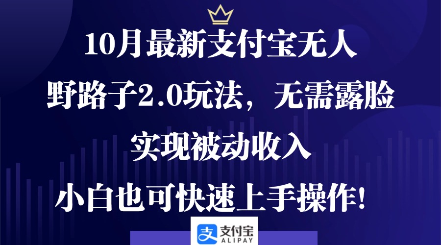 （12824期）10月最新支付宝无人野路子2.0玩法，无需露脸，实现被动收入，小白也可…_111创业网-互联网轻创第一站