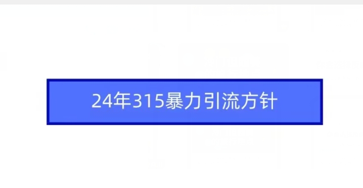 24年315暴力引流方针_111创业网-互联网轻创第一站