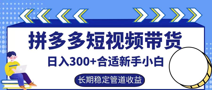 拼多多短视频带货日入300+，实操账户展示看就能学会_111创业网-互联网轻创第一站