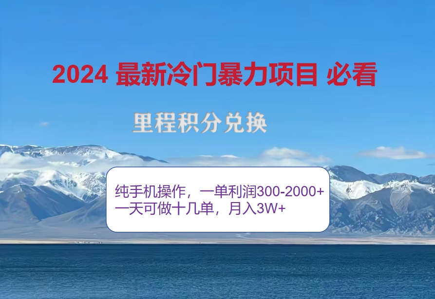 （12856期）2024惊爆冷门暴利！出行高峰来袭，里程积分，高爆发期，一单300+—2000…_111创业网-互联网轻创第一站