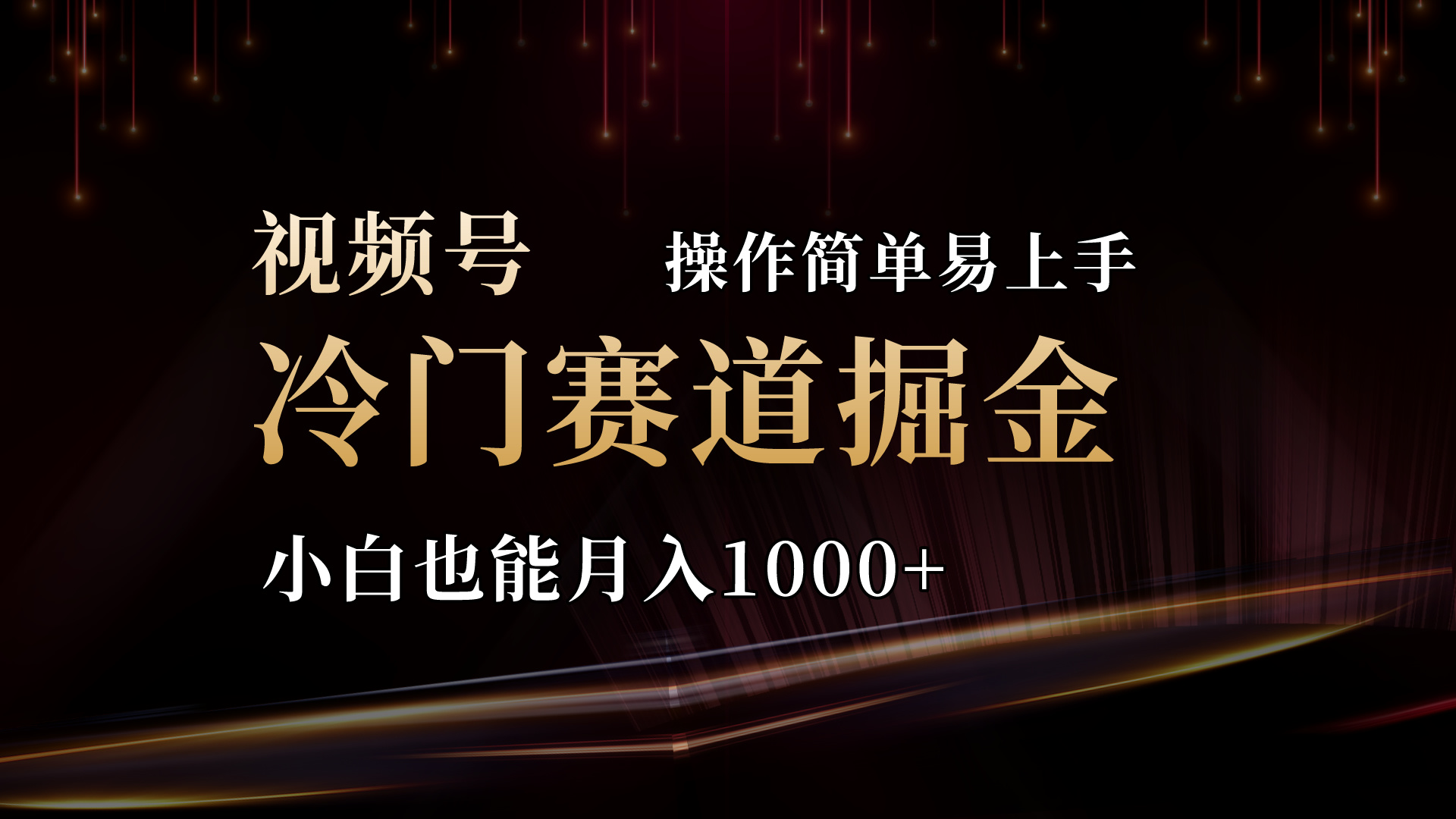 2024视频号冷门赛道掘金，操作简单轻松上手，小白也能月入1000+_111创业网-互联网轻创第一站