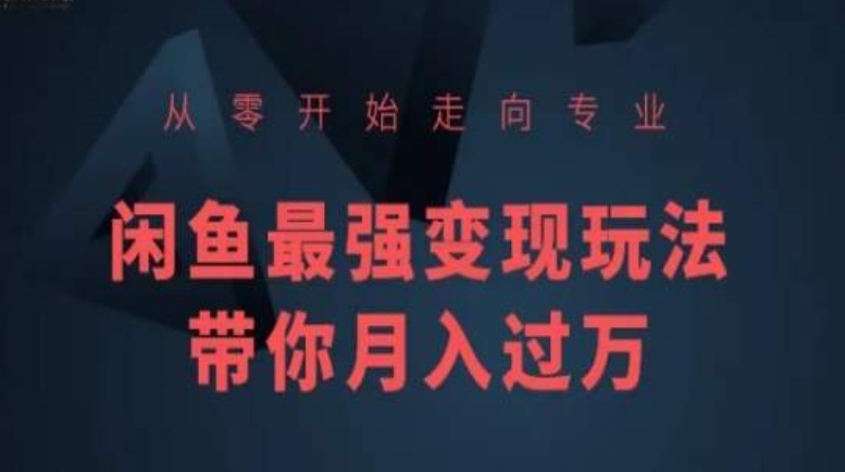 从零开始走向专业，闲鱼最强变现玩法带你月入过万_111创业网-互联网轻创第一站