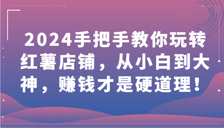 2024手把手教你玩转红薯店铺，从小白到大神，赚钱才是硬道理！_111创业网-互联网轻创第一站