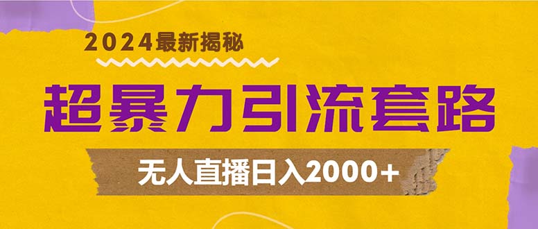 （12800期）超暴力引流套路，无人直播日入2000+_111创业网-互联网轻创第一站