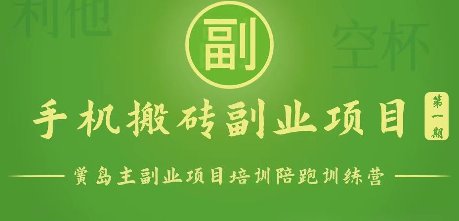 手机搬砖小副业项目训练营1.0，能用手机做的简单小副业_111创业网-互联网轻创第一站