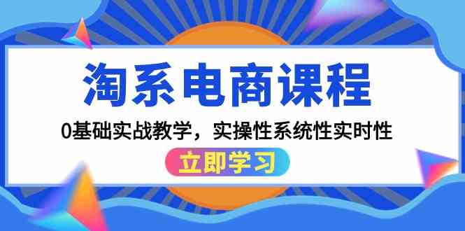 淘系电商课程，0基础实战教学，实操性系统性实时性（15节课）_111创业网-互联网轻创第一站