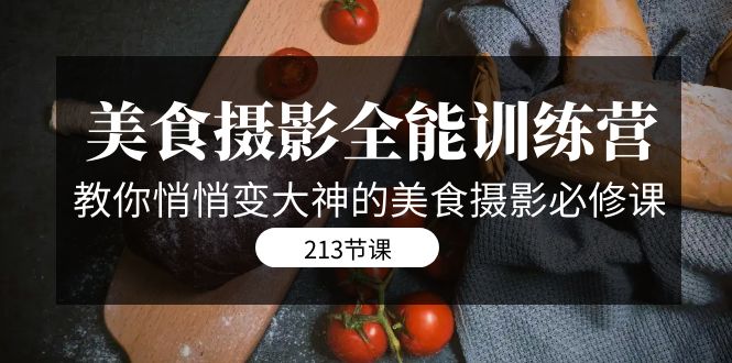 美食摄影-全能特训营，教你悄悄变大神的美食摄影必修课（8套课程-213节）_111创业网-互联网轻创第一站