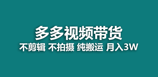 【蓝海项目】多多视频带货，纯搬运一个月搞了5w佣金，小白也能操作【揭秘】_111创业网-互联网轻创第一站