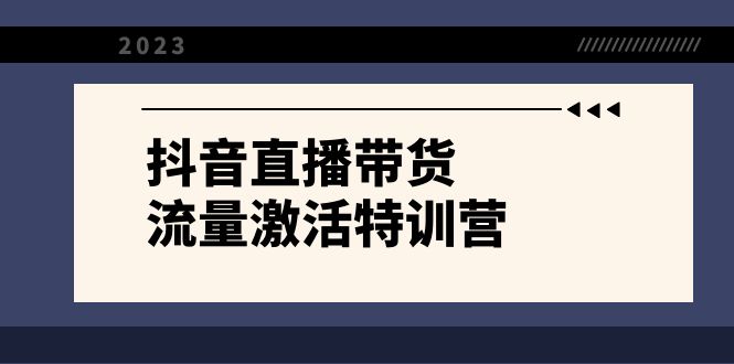 抖音直播带货-流量激活特训营，入行新手小白主播必学（21节课+资料）_111创业网-互联网轻创第一站