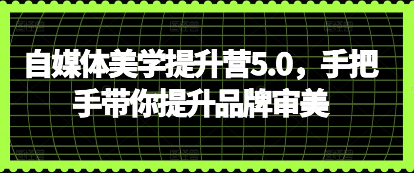 自媒体美学提升营5.0，手把手带你提升品牌审美_111创业网-互联网轻创第一站