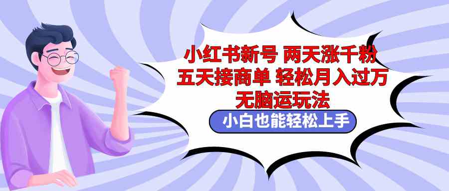 （9239期）小红书新号两天涨千粉五天接商单轻松月入过万 无脑搬运玩法 小白也能轻…_111创业网-互联网轻创第一站