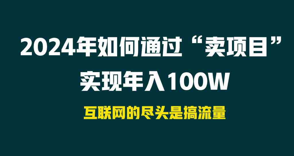 （9147期） 2024年如何通过“卖项目”实现年入100W_111创业网-互联网轻创第一站