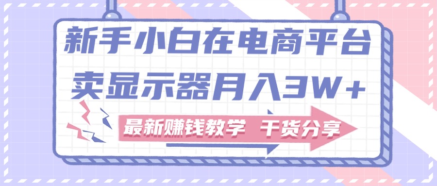 新手小白如何做到在电商平台卖显示器月入3W，最新赚钱教学干货_111创业网-互联网轻创第一站