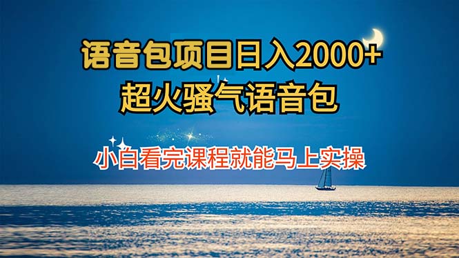语音包项目 日入2000+ 超火骚气语音包小白看完课程就能马上实操_111创业网-互联网轻创第一站