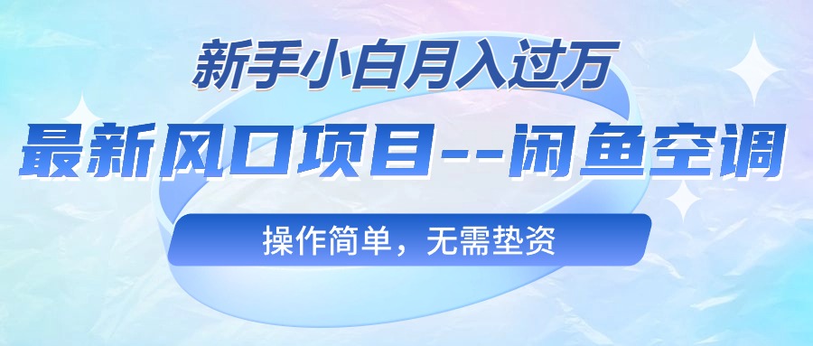 （10767期）最新风口项目—闲鱼空调，新手小白月入过万，操作简单，无需垫资_111创业网-互联网轻创第一站