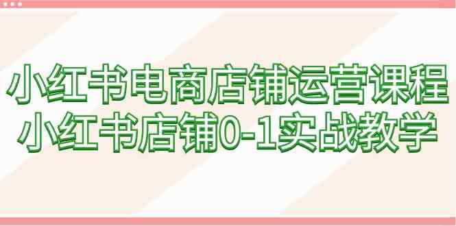 （9249期）小红书电商店铺运营课程，小红书店铺0-1实战教学（60节课）_111创业网-互联网轻创第一站