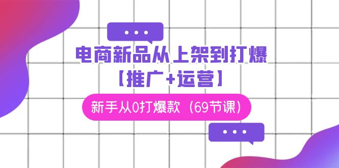 电商新品从上架到打爆【推广+运营】，新手从0打爆款（69节课）_111创业网-互联网轻创第一站
