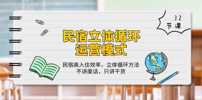 民宿立体循环运营模式：民宿高入住效率，立体循环方法，只讲干货（32节）_111创业网-互联网轻创第一站
