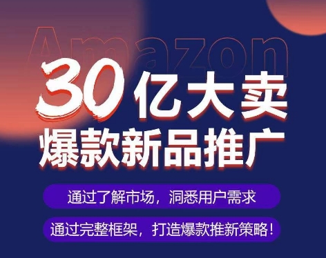 亚马逊·30亿大卖爆款新品推广，可复制、全程案例实操的爆款推新SOP_111创业网-互联网轻创第一站
