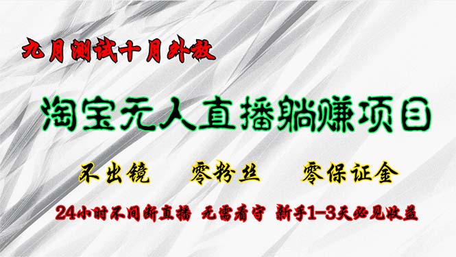（12862期）淘宝无人直播最新玩法，九月测试十月外放，不出镜零粉丝零保证金，24小…_111创业网-互联网轻创第一站