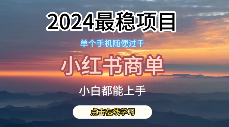 2024最稳蓝海项目，小红书商单项目，没有之一_111创业网-互联网轻创第一站