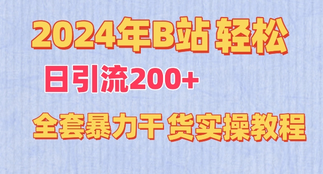 2024年B站轻松日引流200+的全套暴力干货实操教程_111创业网-互联网轻创第一站