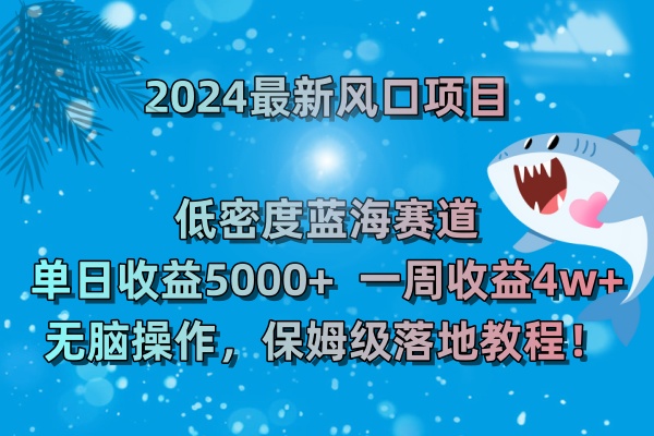 2024最新风口项目 低密度蓝海赛道，日收益5000+周收益4w+ 无脑操作_111创业网-互联网轻创第一站