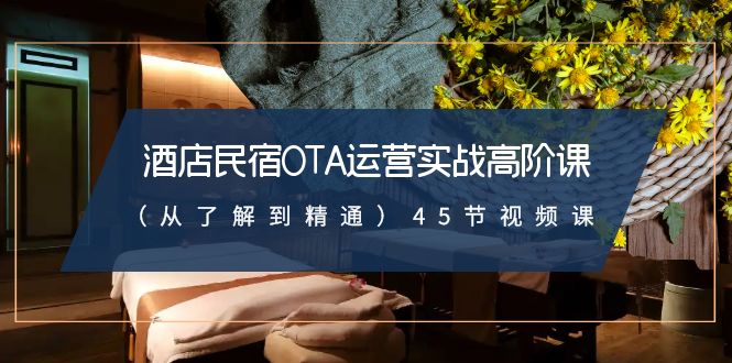酒店民宿-OTA运营实战高阶课（从了解到精通）45节视频课_111创业网-互联网轻创第一站