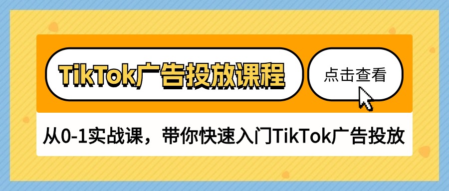 （10731期）TikTok广告投放课程，从0-1实战课，带你快速入门TikTok广告投放（30节课）_111创业网-互联网轻创第一站