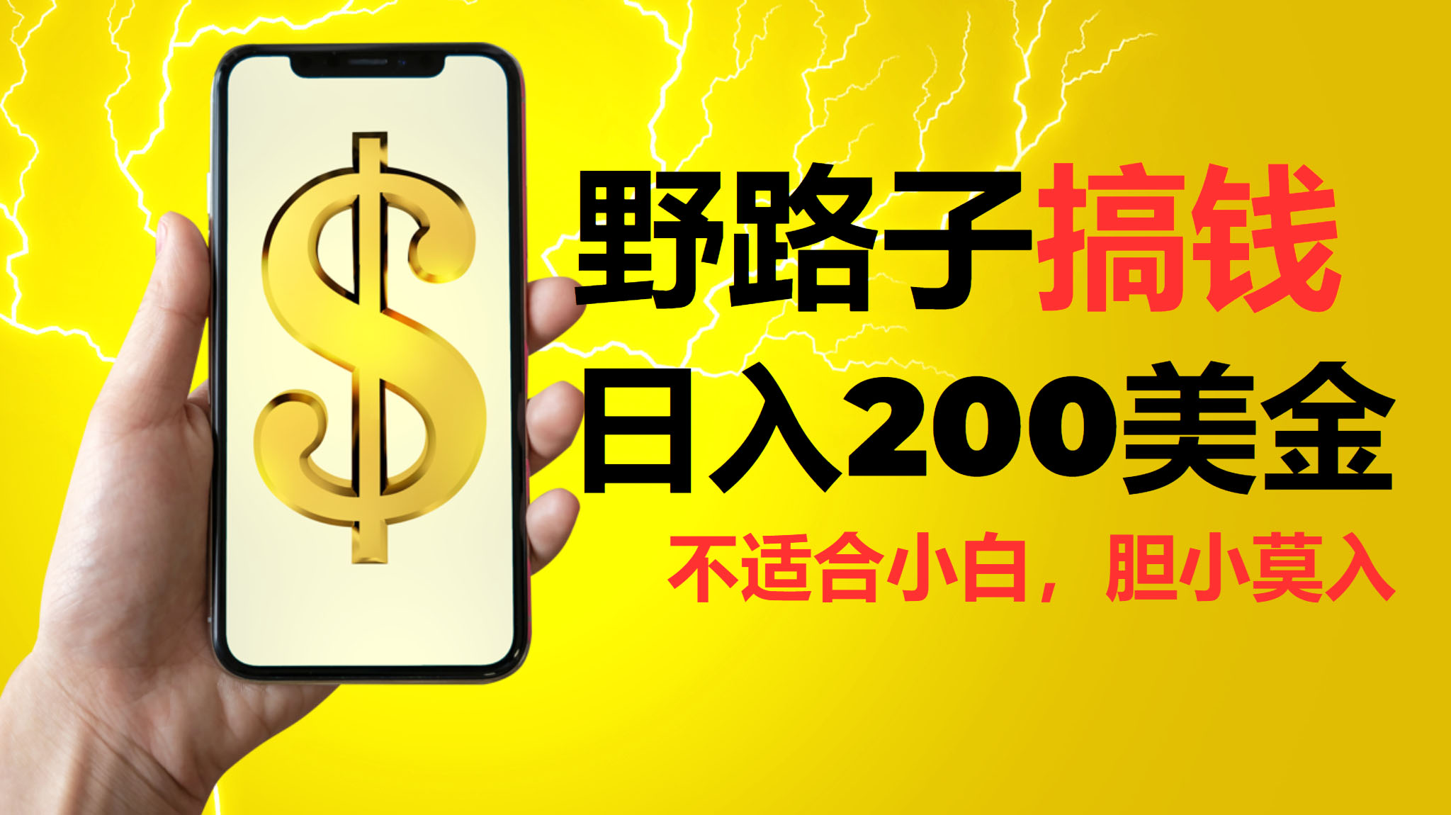 挂机野路子搞钱，日入200美金，路子很野，小白莫入_111创业网-互联网轻创第一站