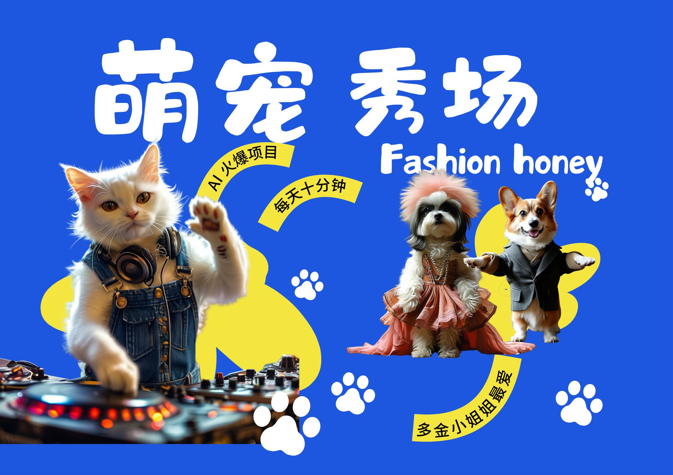 酷飒动物跳舞走秀  时尚喵FASHION汪 多金小姐姐最爱的 轻松月入破万_111创业网-互联网轻创第一站