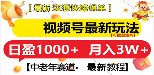 视频号独家玩法，老年养生赛道，无脑搬运爆款视频，日入1000+_111创业网-互联网轻创第一站