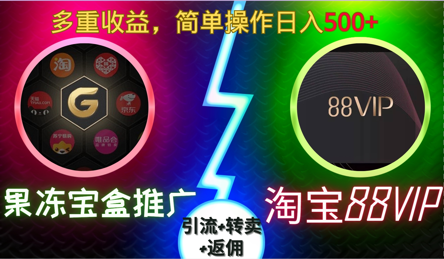 果冻宝盒推广88VIP，引流+转卖+返佣，简单操作日入500+_111创业网-互联网轻创第一站