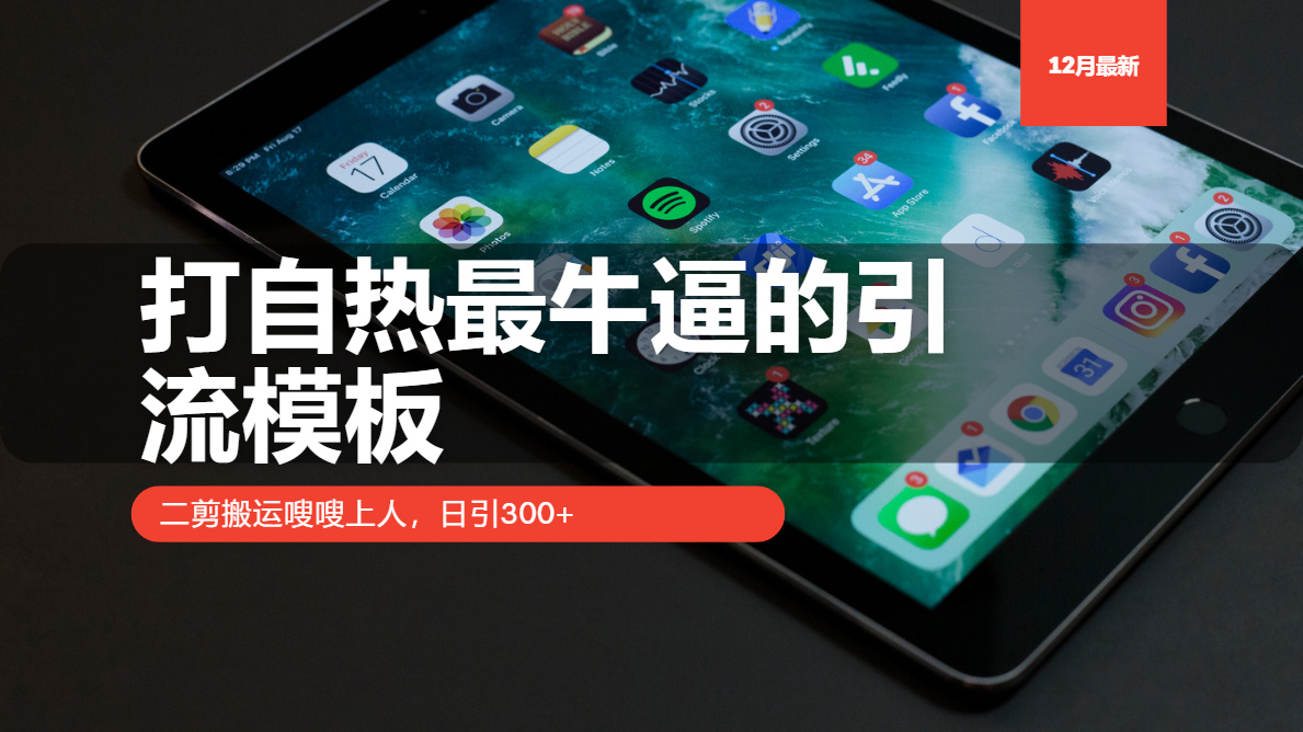 打自热最牛逼的引流模板，日引300+，二剪搬运嗖嗖上人_111创业网-互联网轻创第一站