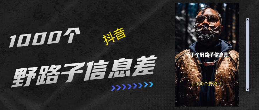 抖音一千个野路子信息差最新玩法教程引流＋变现的玩法具体拆解_111创业网-互联网轻创第一站