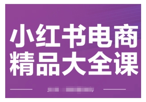 小红书电商精品大全课，快速掌握小红书运营技巧，实现精准引流与爆单目标，轻松玩转小红书电商(更新2月)_111创业网-互联网轻创第一站